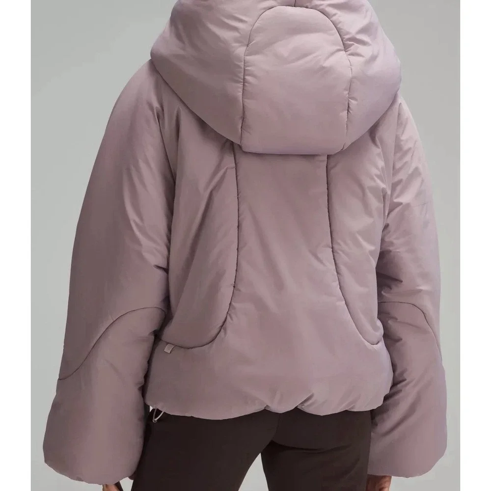 Lululemon Hooded Insulated Wrap Jacket Heathered Light Orbit Women's Size 4